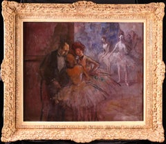 Danseuses dans l'Opera - Figurative Impressionist Oil by Jean Louis Forain