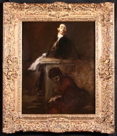 Le Maitre du Barreau - French Impressionist Portrait Oil by Jean Louis Forain