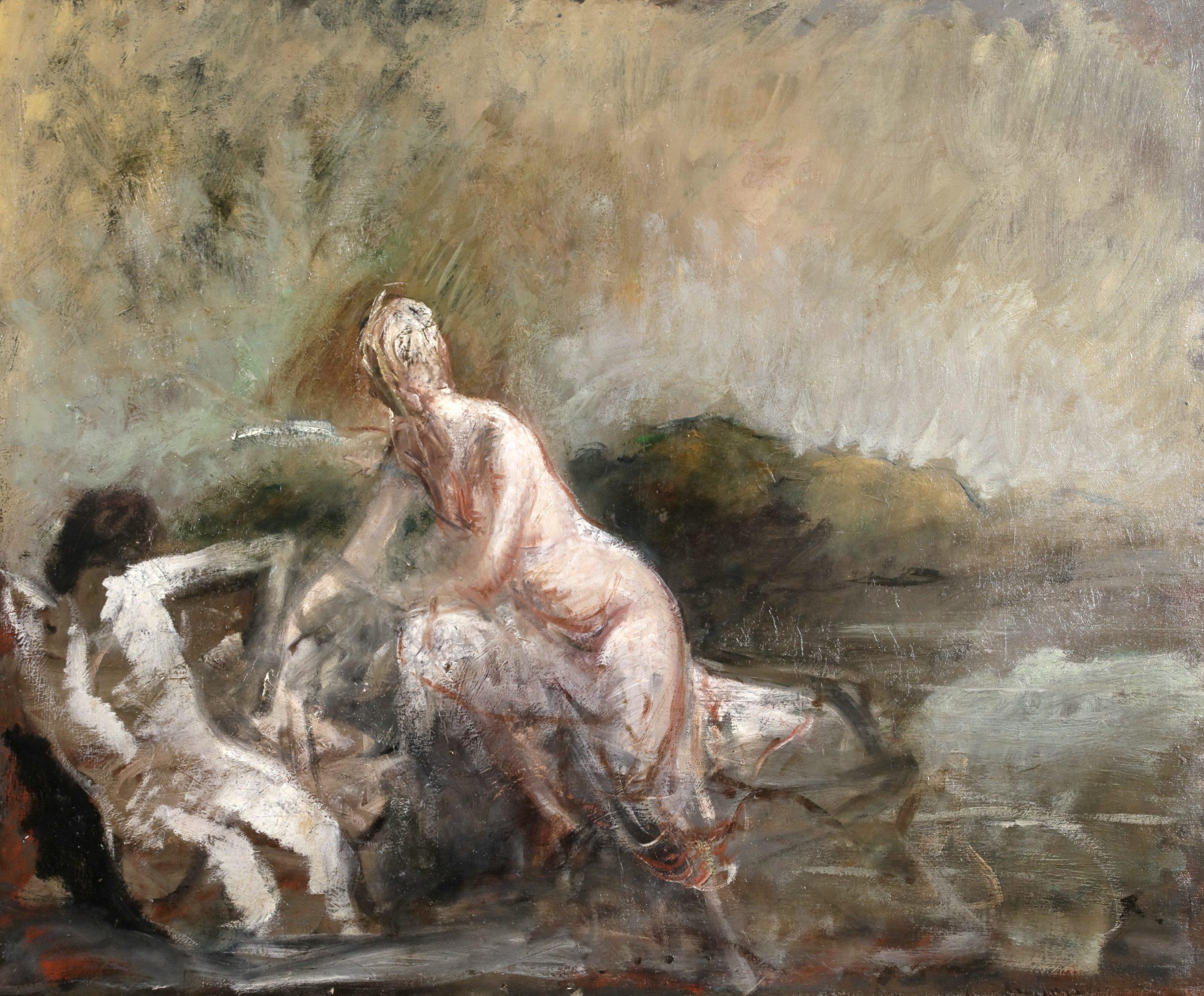 Les Baigneuses - Paesaggio figurativo impressionista realizzato da Jean Louis Forain in vendita 1