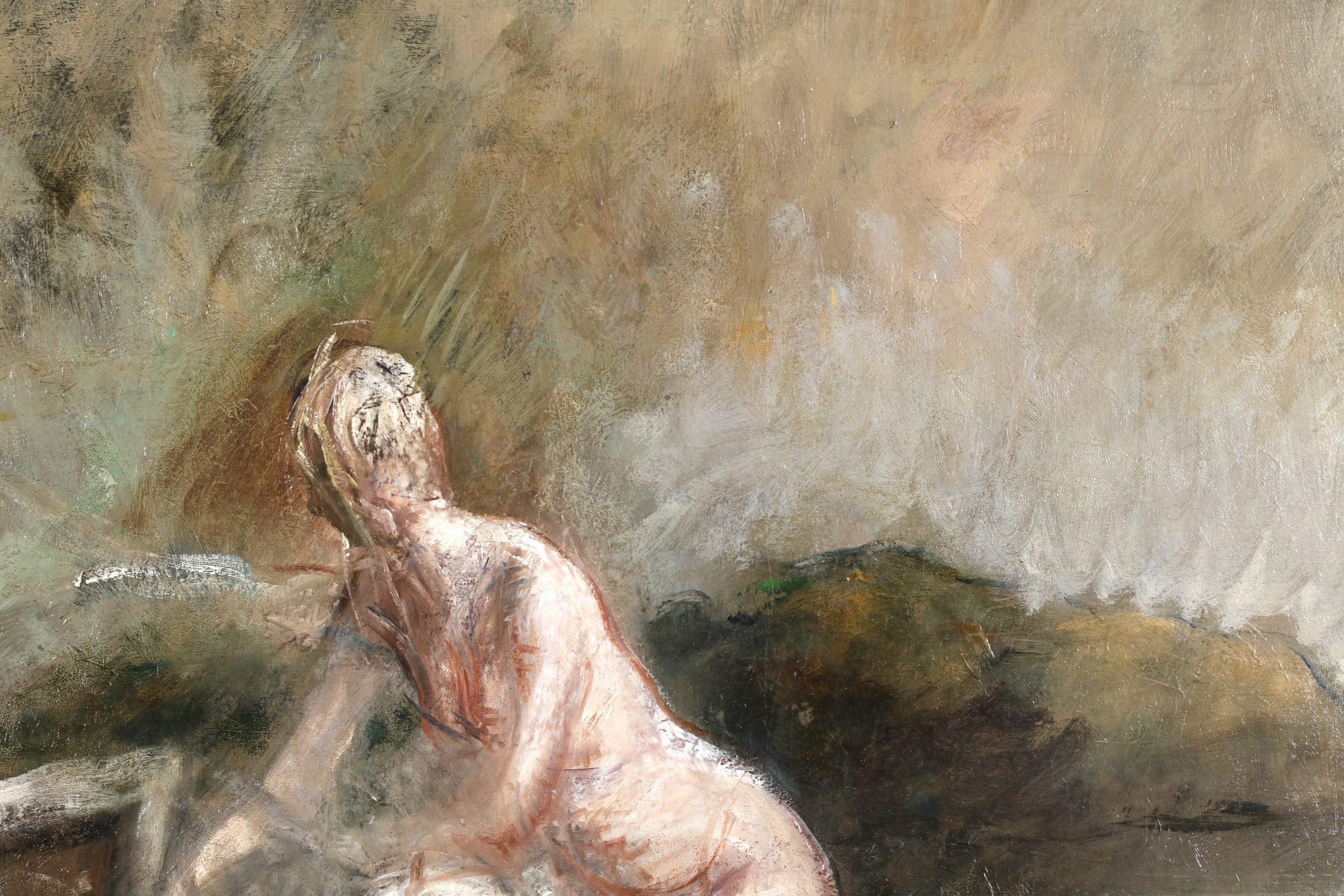 Les Baigneuses - Paesaggio figurativo impressionista realizzato da Jean Louis Forain in vendita 3