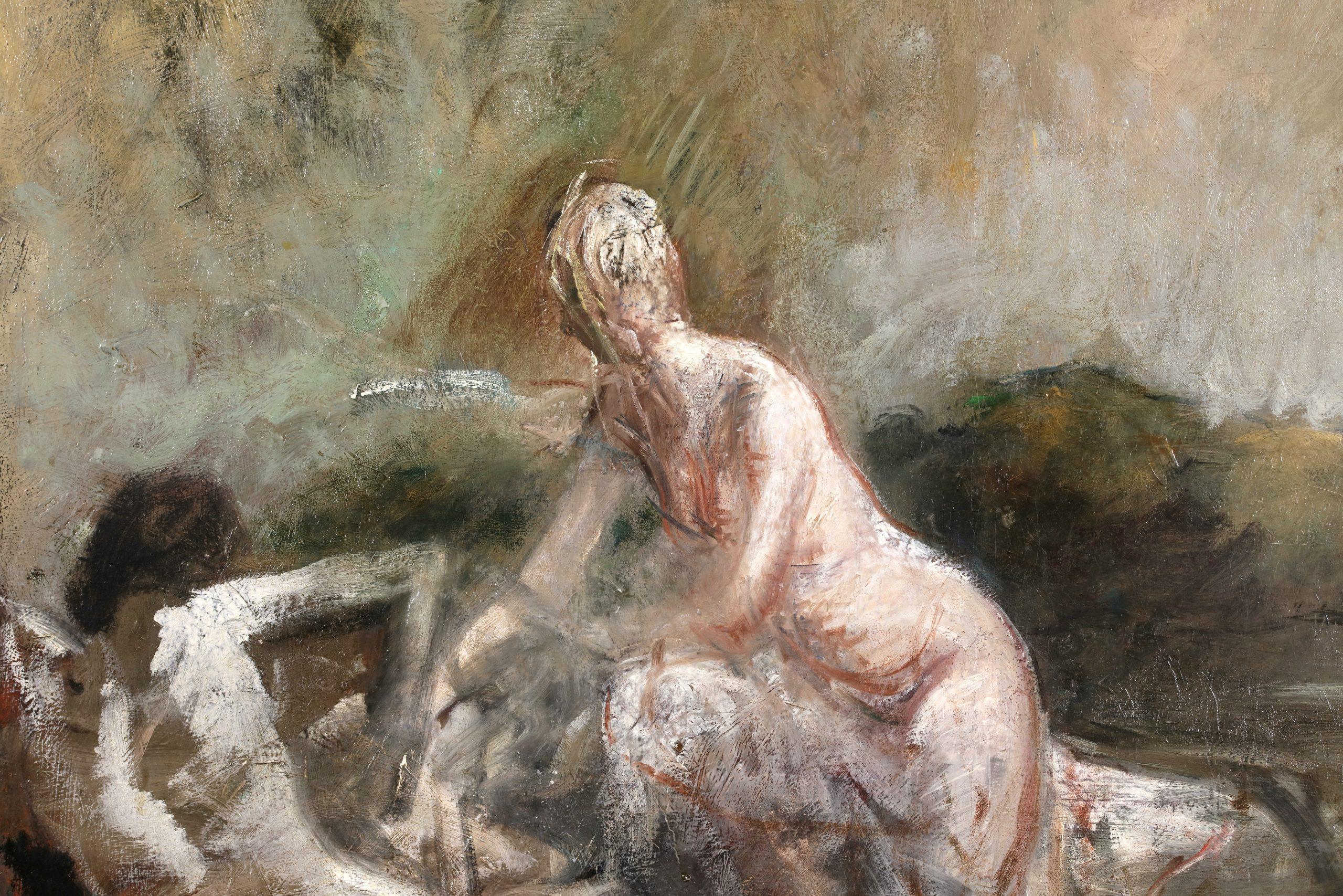Les Baigneuses - Paesaggio figurativo impressionista realizzato da Jean Louis Forain in vendita 5