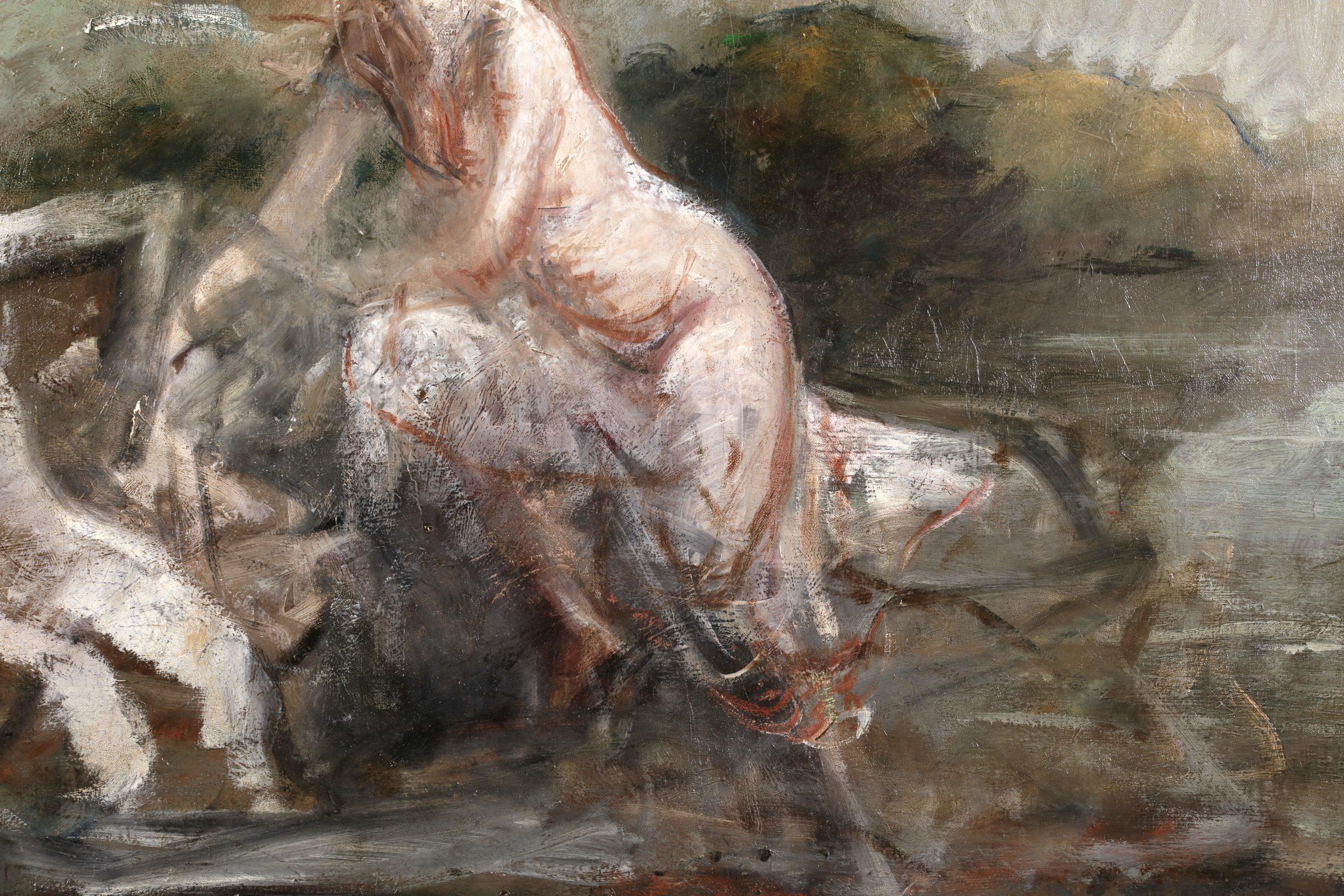 Les Baigneuses - Paesaggio figurativo impressionista realizzato da Jean Louis Forain in vendita 7