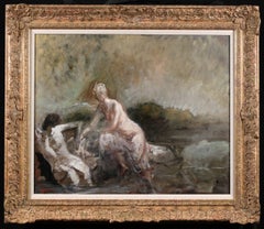 Les Baigneuses - Paisaje figurativo impresionista Óleo de Jean Louis Forain