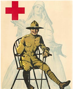Original "The American Red Cross is spending Ten Million" vintage poster