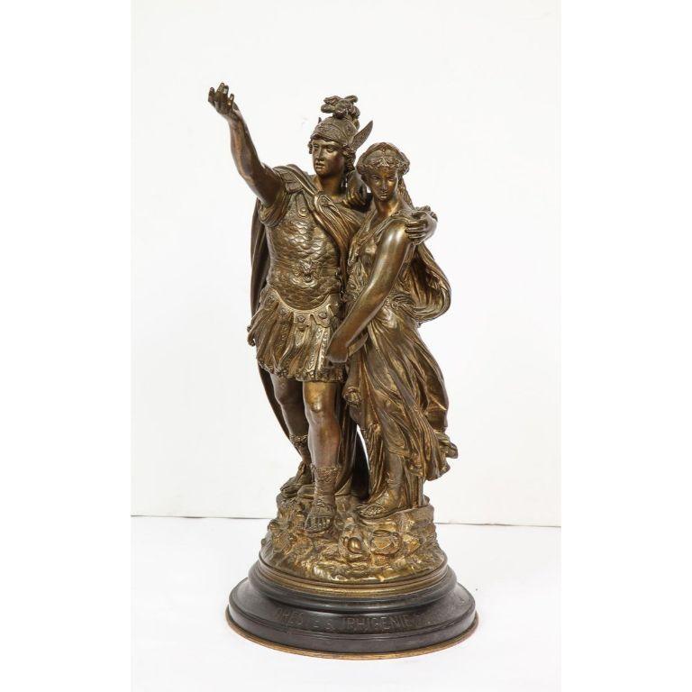 J. L. Gregoire, A French Bronze Figural Group 
