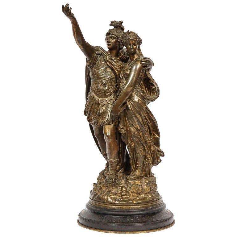 Jean Louis Grégoire - J. L. Gregoire, A French Bronze Figural Group  "Orestes and Iphigenia" at 1stDibs