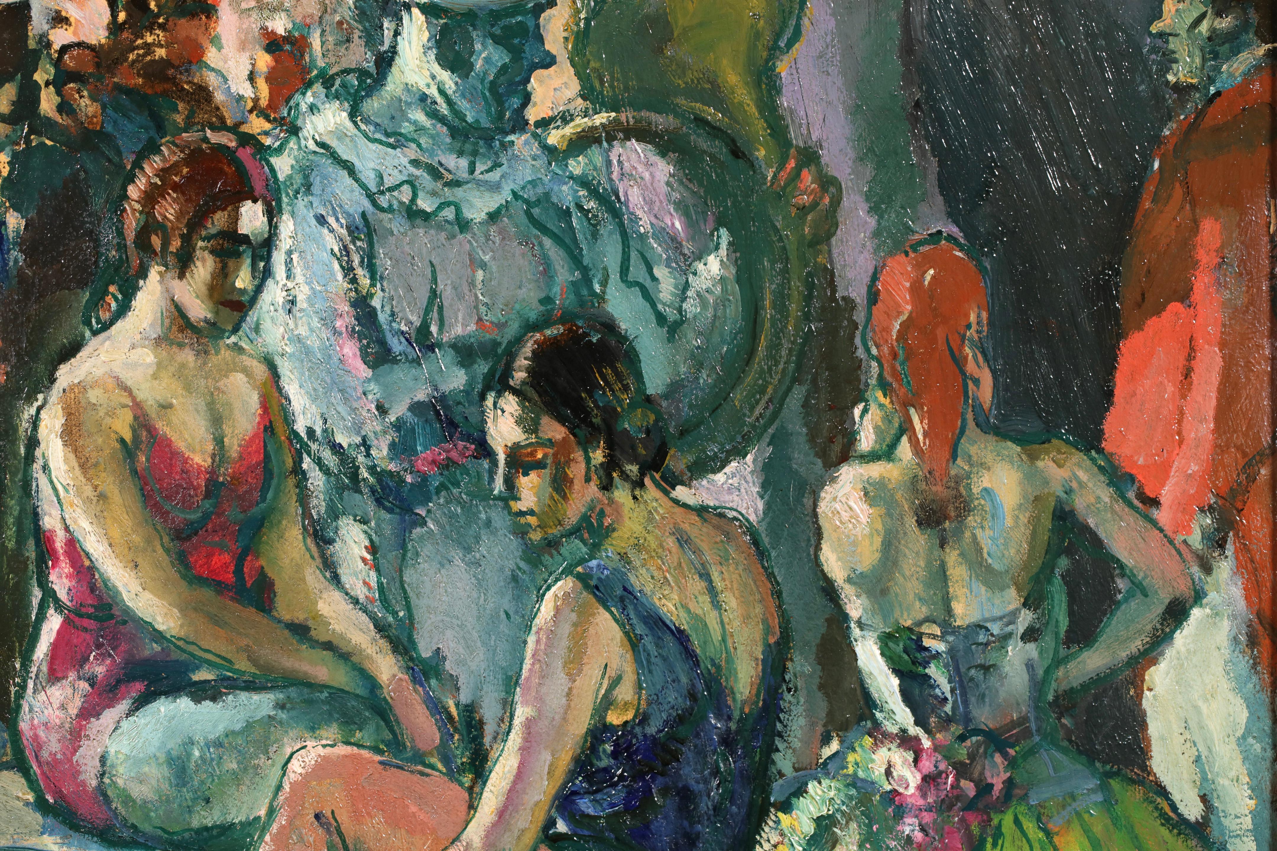 Au Cirque - Post Impressionist Figurative Oil Painting by Marcel Cosson 1