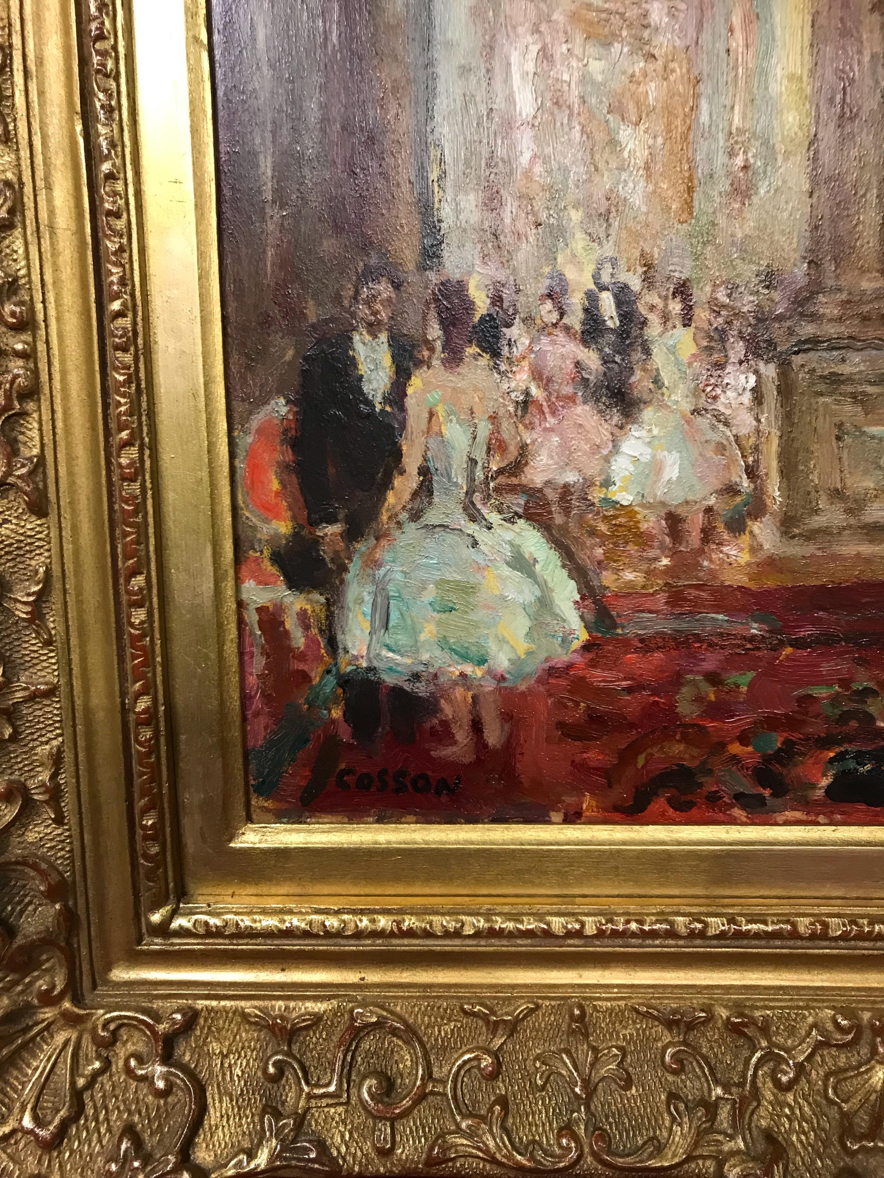 Ballerinas at Paris Opera - Post-Impressionist Painting by Jean-Louis-Marcel Cosson