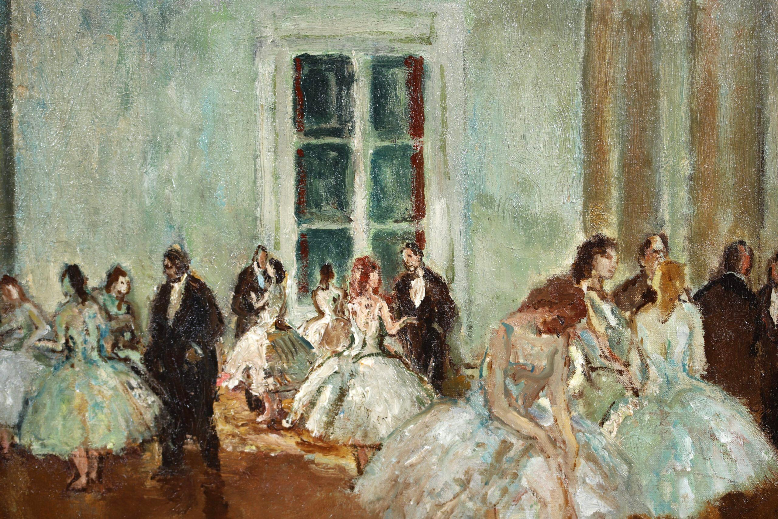 Danseuses au foyer - Post Impressionist Figurative Interior Oil by Marcel Cosson 3