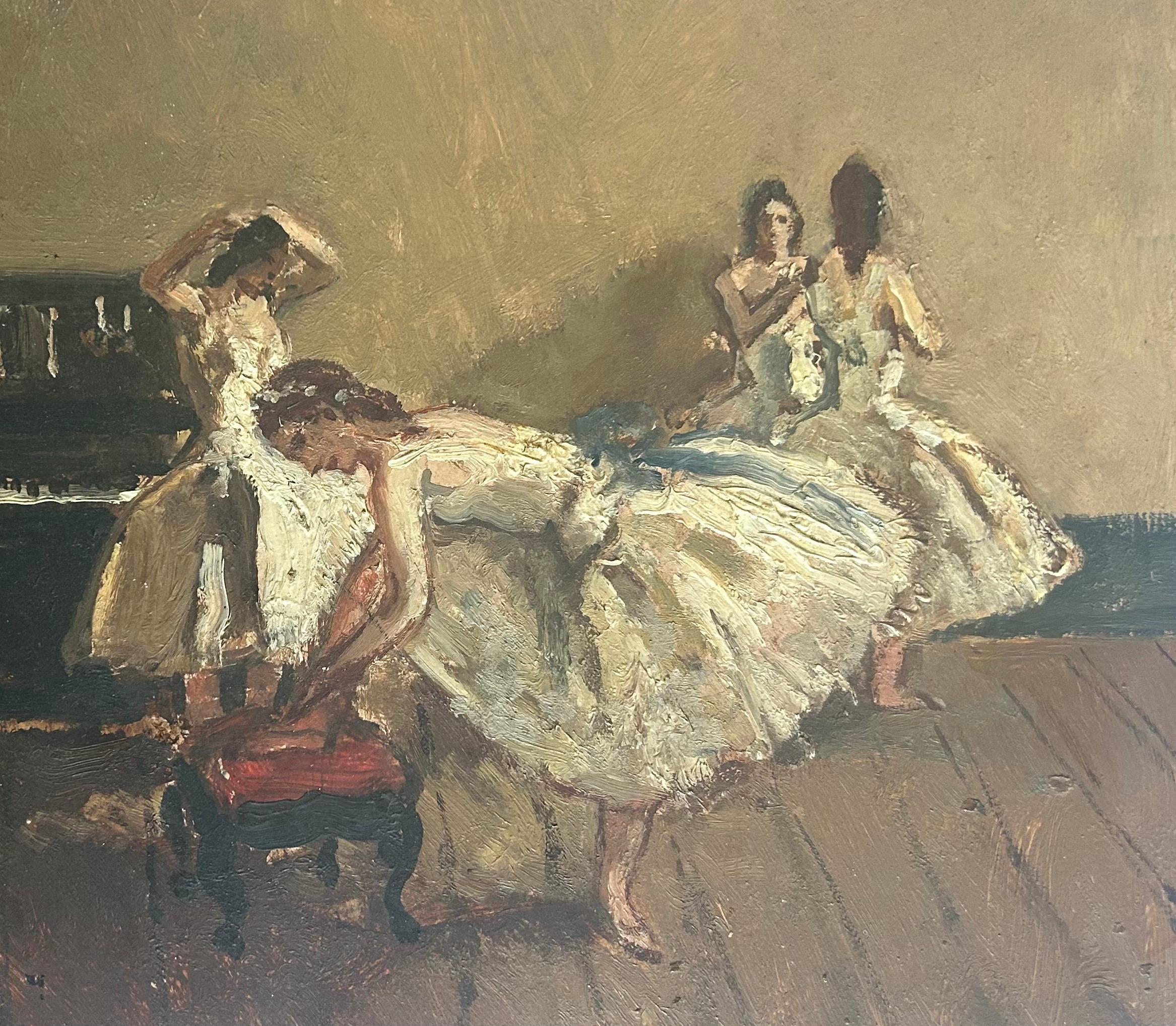 Danseuses de ballet de l'Opéra de Paris - Painting de Jean-Louis-Marcel Cosson