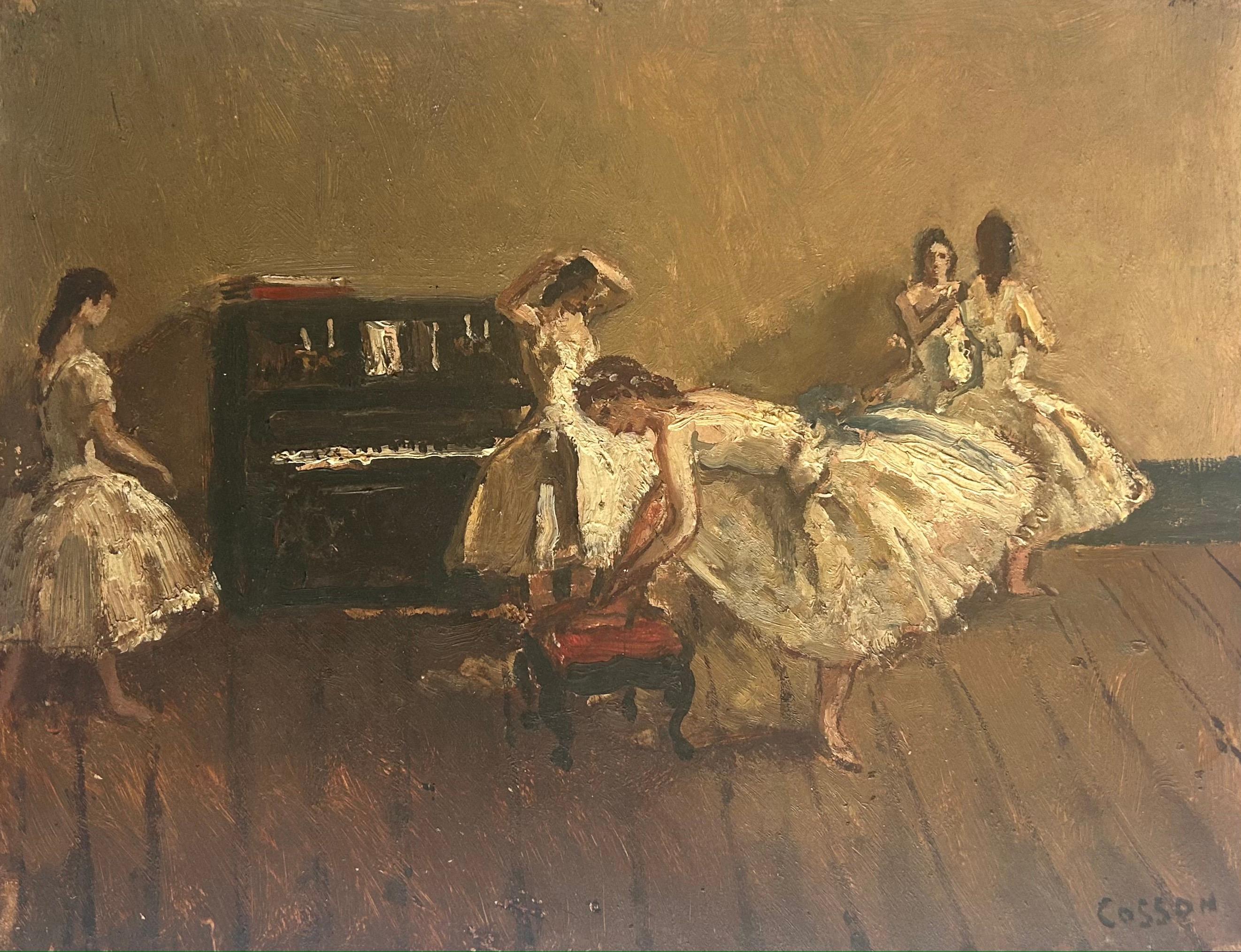 Jean-Louis-Marcel Cosson Figurative Painting - Danseuses de ballet de l'Opéra de Paris