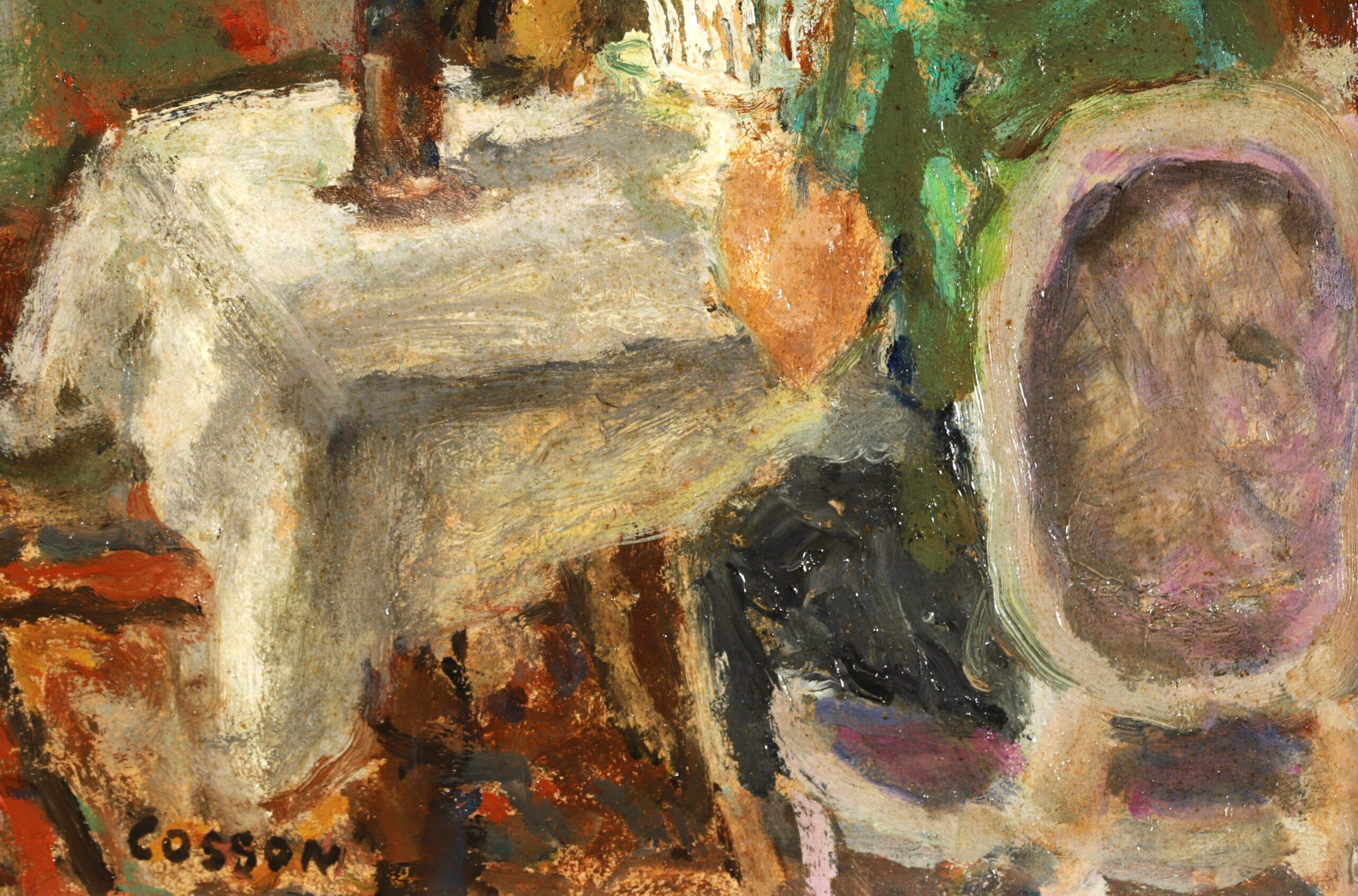 Figures in an Interior - Post Impressionist Figures Oil Painting - Marcel Cosson 6