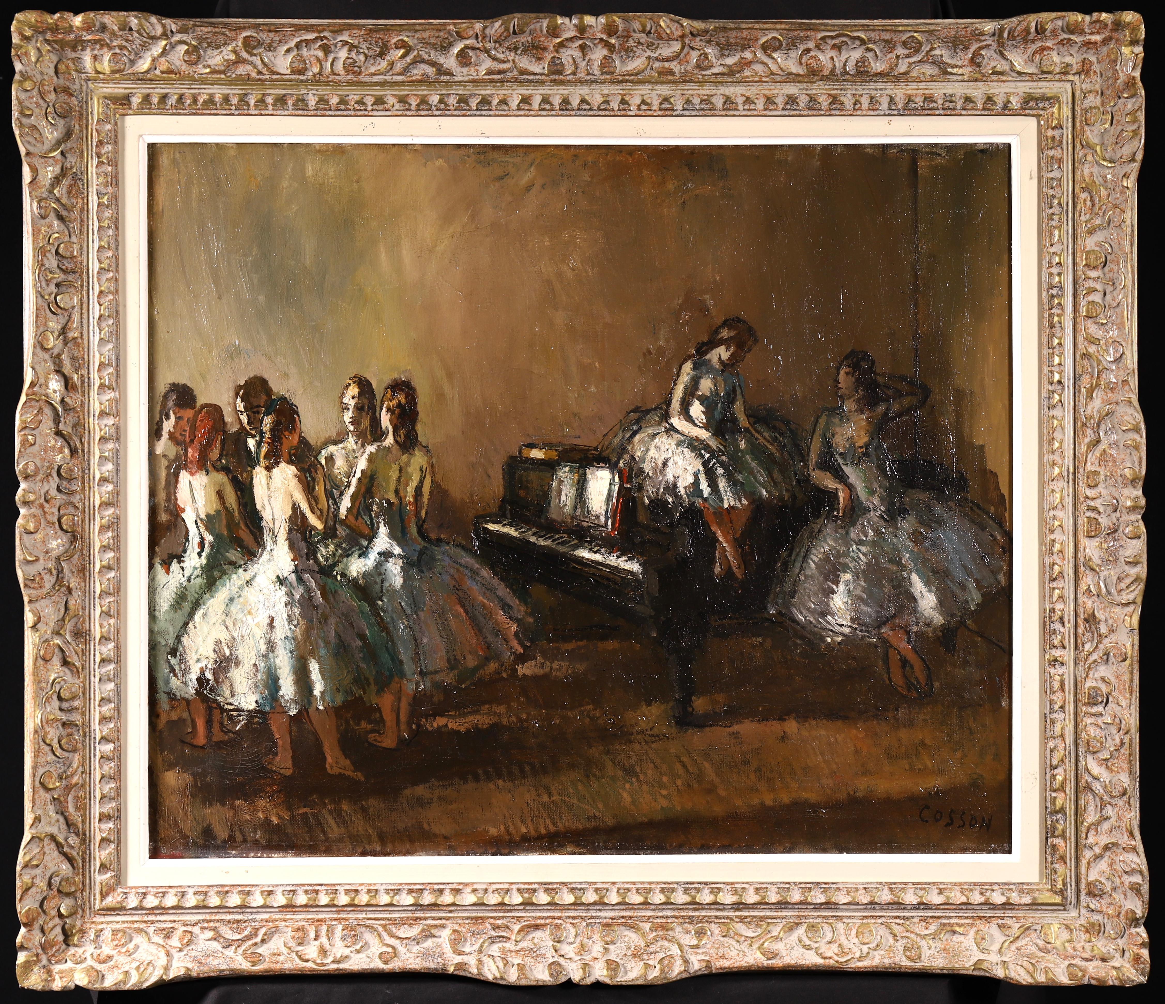Les Danseurs - Post Impressionist Oil, Ballerinas in Interior by Jean Cosson