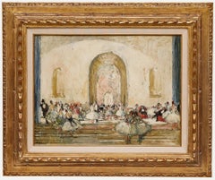 Marcel Cosson - Framed Mid 20th Century Oil, The Ballroom Foyer