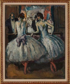 Paris, Opera Scene With Ballerinas, oil on canvas, signed lower right