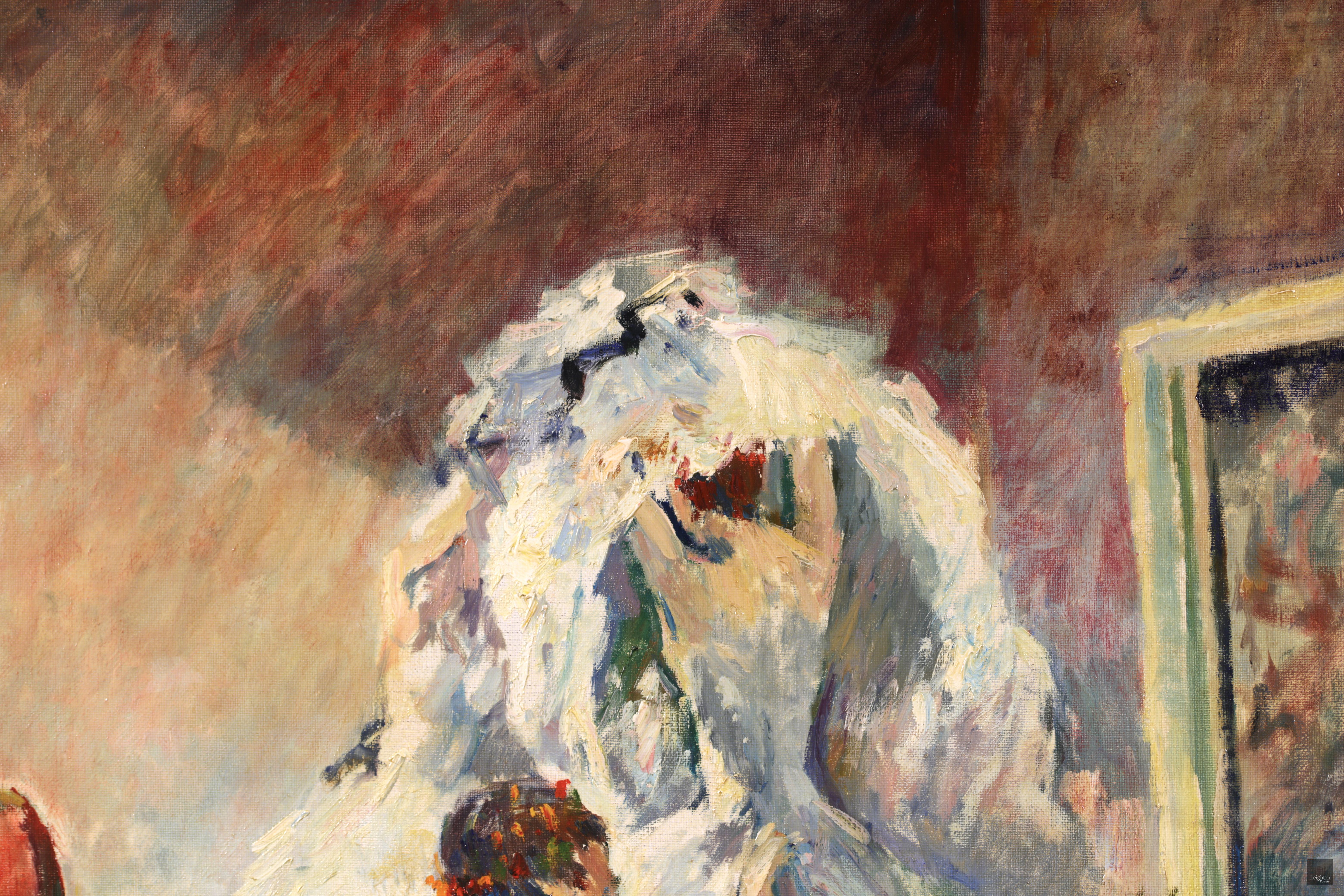 Preparazione per il balletto - Olio figurativo post impressionista di Marcel Cosson - Painting Postimpressionismo di Jean-Louis-Marcel Cosson