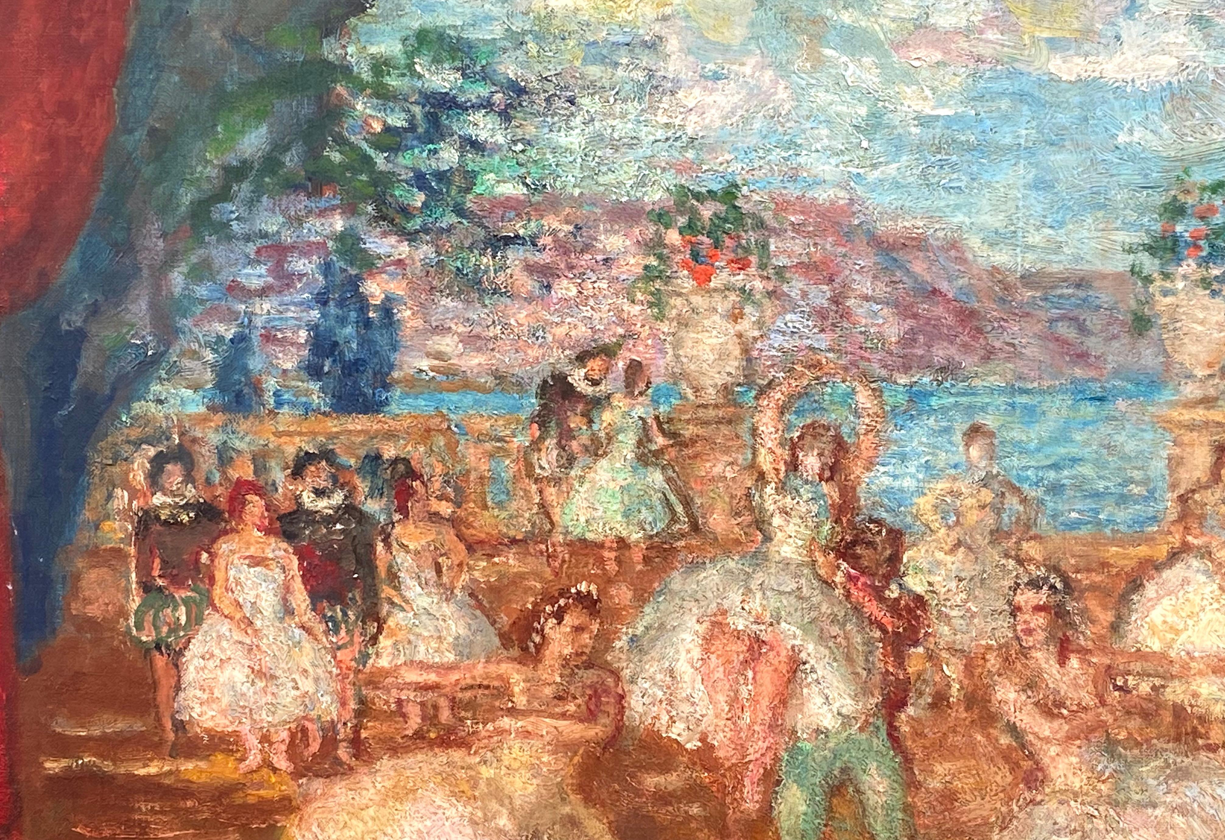 
Squisito dipinto originale ad olio su tela di uno spettacolo di danza classica del noto artista francese Jean-Louis-Marcel Cosson.  Firmato dall'artista in basso a sinistra.  Le condizioni sono molto buone. Rifacimento della vecchia cera. Cornice