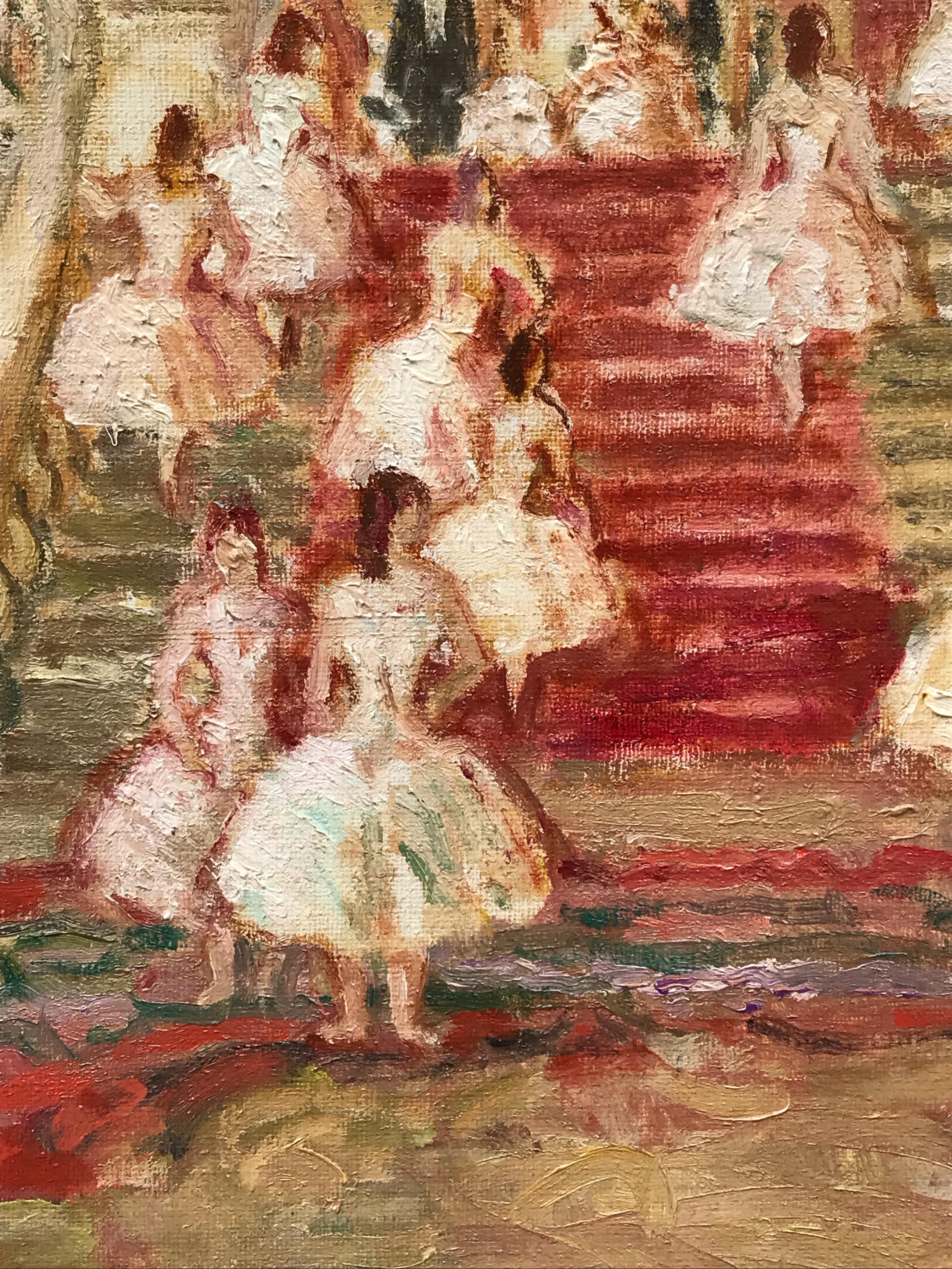 L'Opéra Garnier à Paris - Post-impressionnisme Painting par Jean-Louis-Marcel Cosson