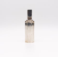 Jean Louis Scherrer Art Deco Wolkenkratzer-Parfümflasche in .925 Sterlingsilber