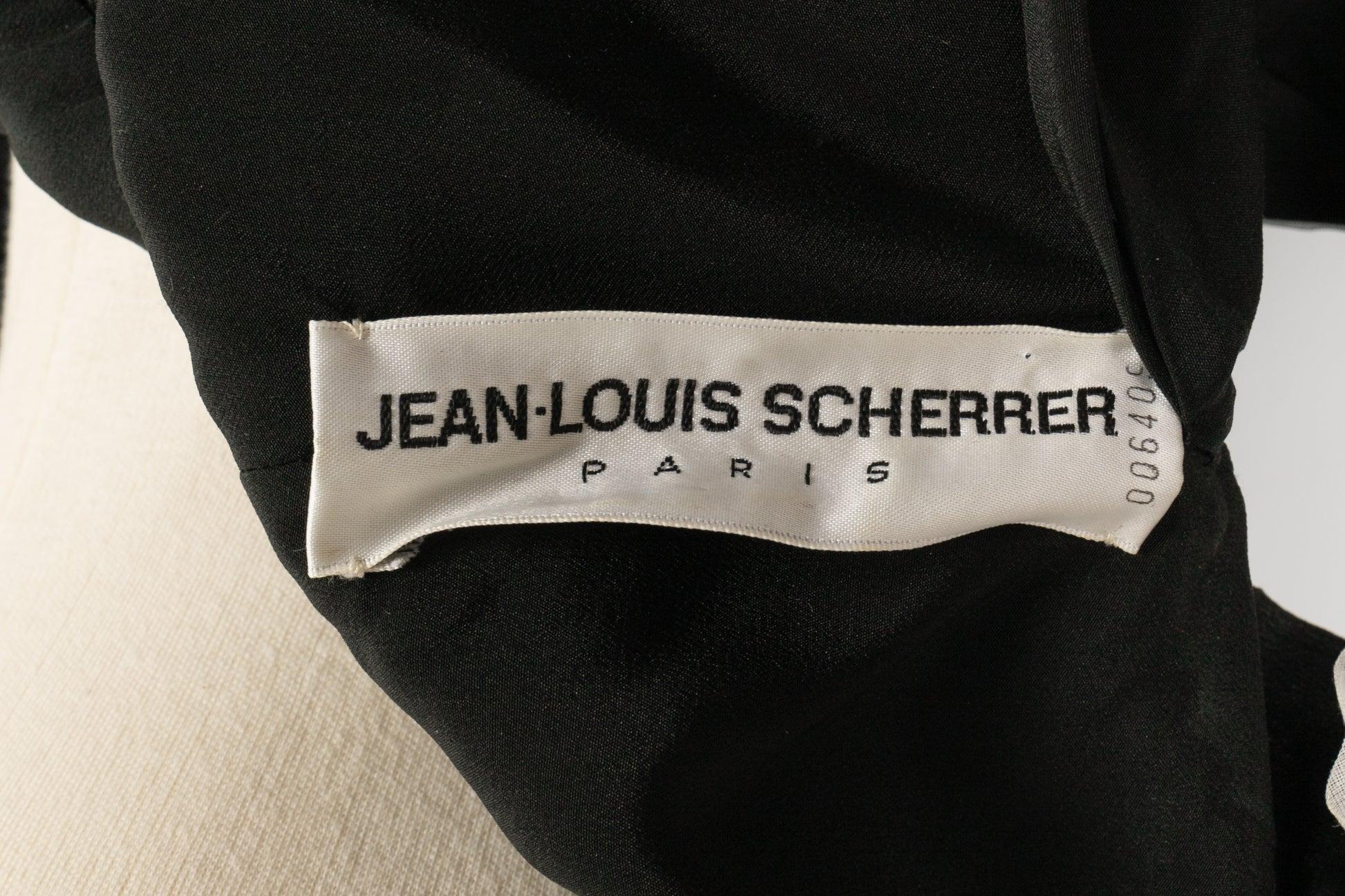 Jean-louis Scherrer Black and White Organza Dress Haute Couture 34FR/36FR For Sale 5