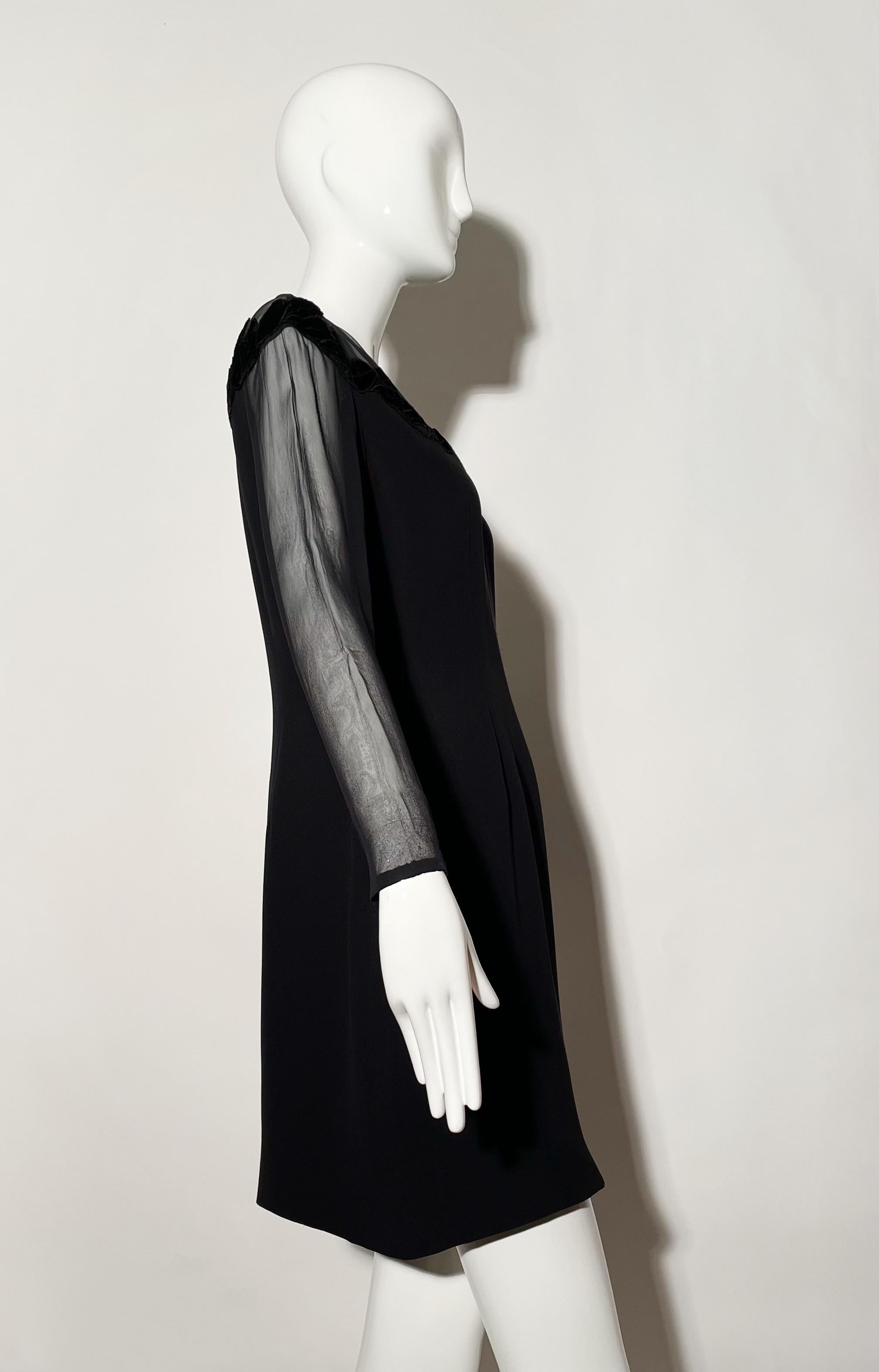 Donna Jean-Louis Scherrer - Vestito da cocktail in rete nera in vendita