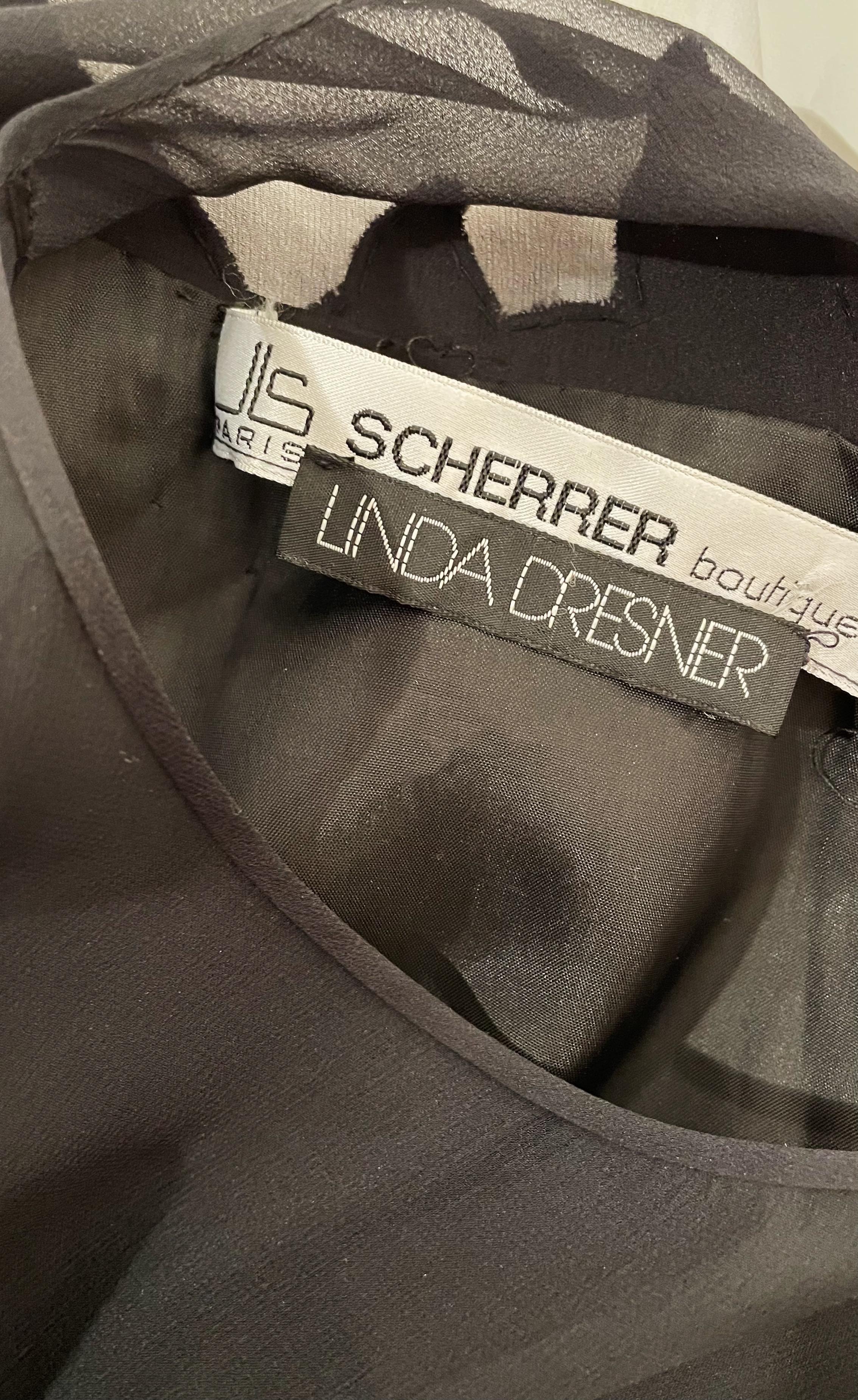 Jean-Louis Scherrer - Vestito da cocktail in rete nera in vendita 3