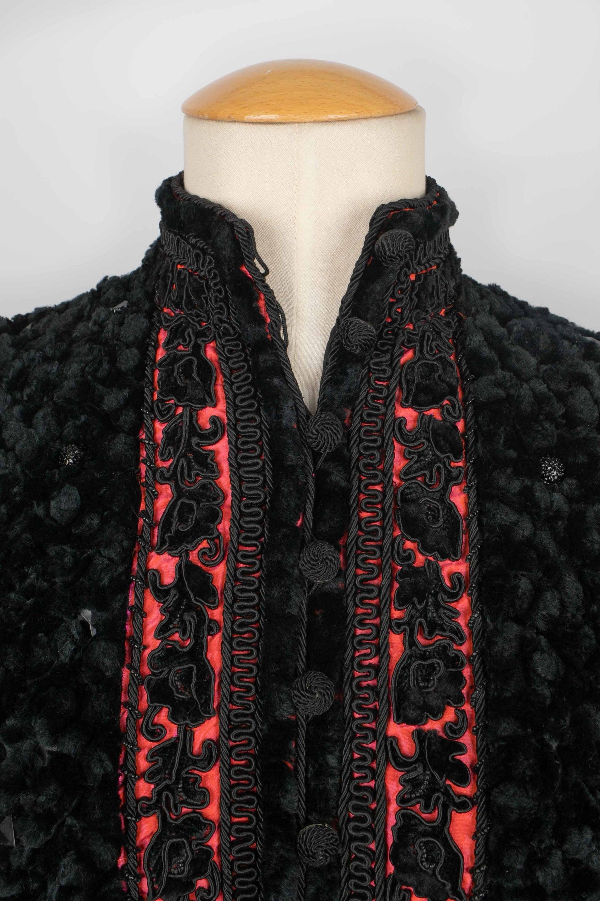 Jean-louis Scherrer Black Trimming Long-sleeved Jacket For Sale 1