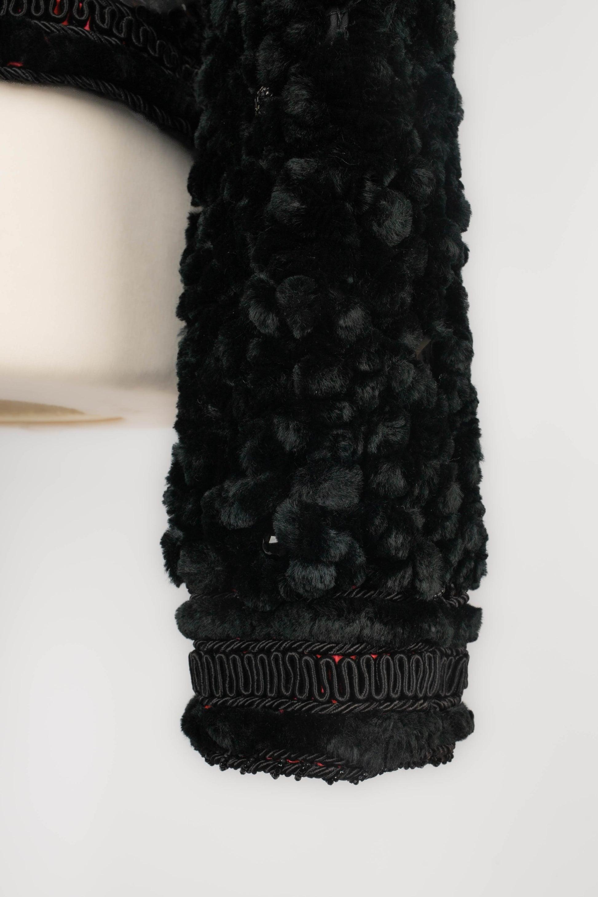 Jean-louis Scherrer Black Trimming Long-sleeved Jacket For Sale 2