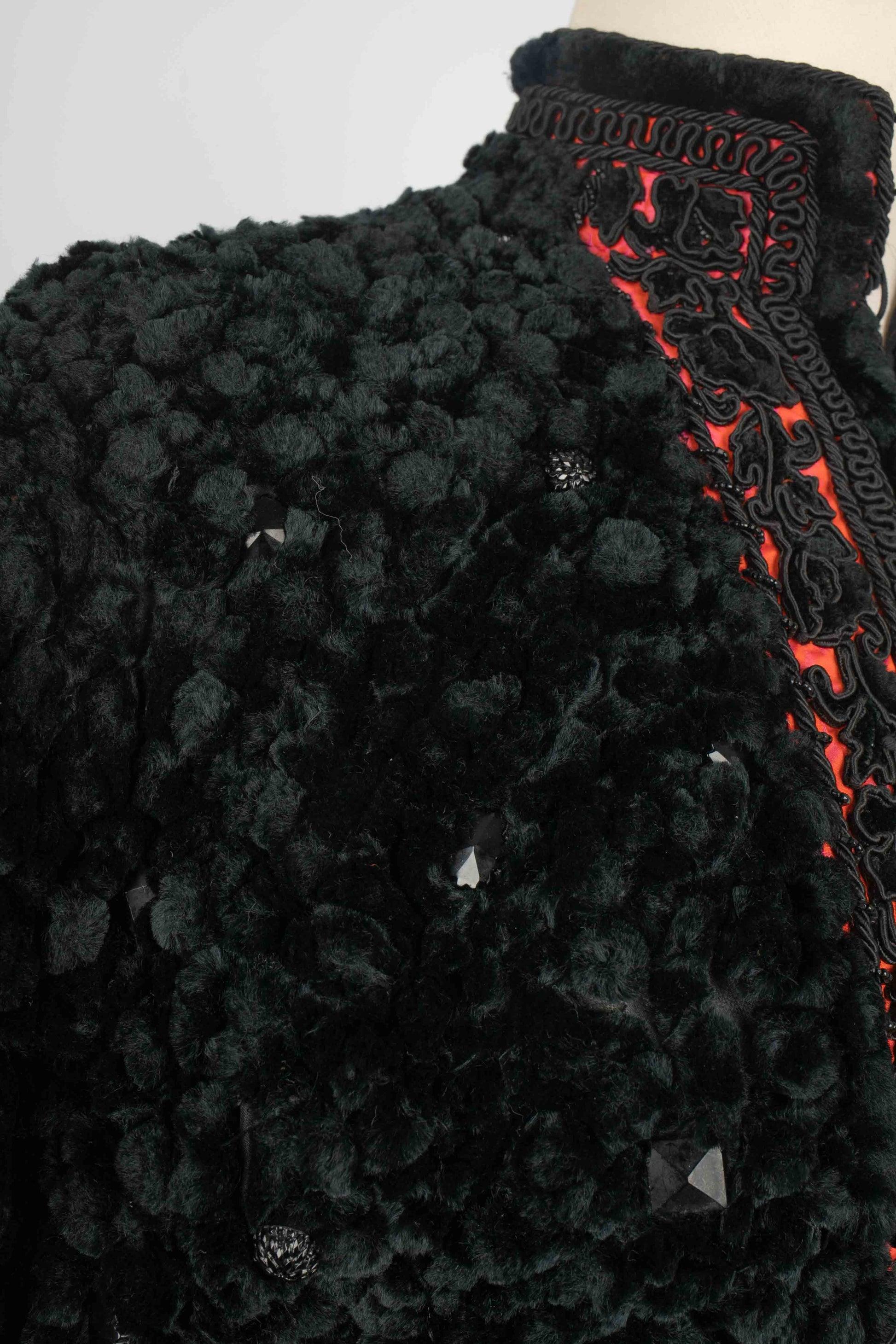 Jean-louis Scherrer Black Trimming Long-sleeved Jacket For Sale 3