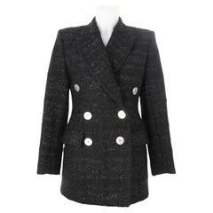 Vintage Jean-Louis Scherrer Black Viscose Wool Tailored Jacket