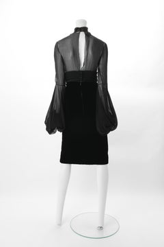Jean-Louis Scherrer por Stéphane Rolland Vestido negro con cintura Rouleux, 2003