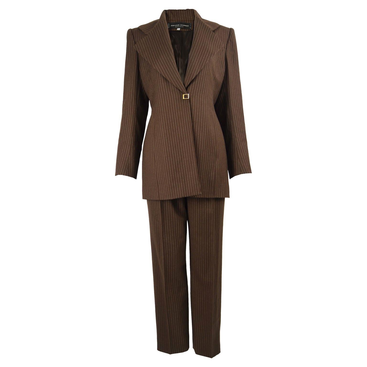 Jean-Louis Scherrer Tie Dye Velvet Skirt Suit With Peplum Jacket, C ...