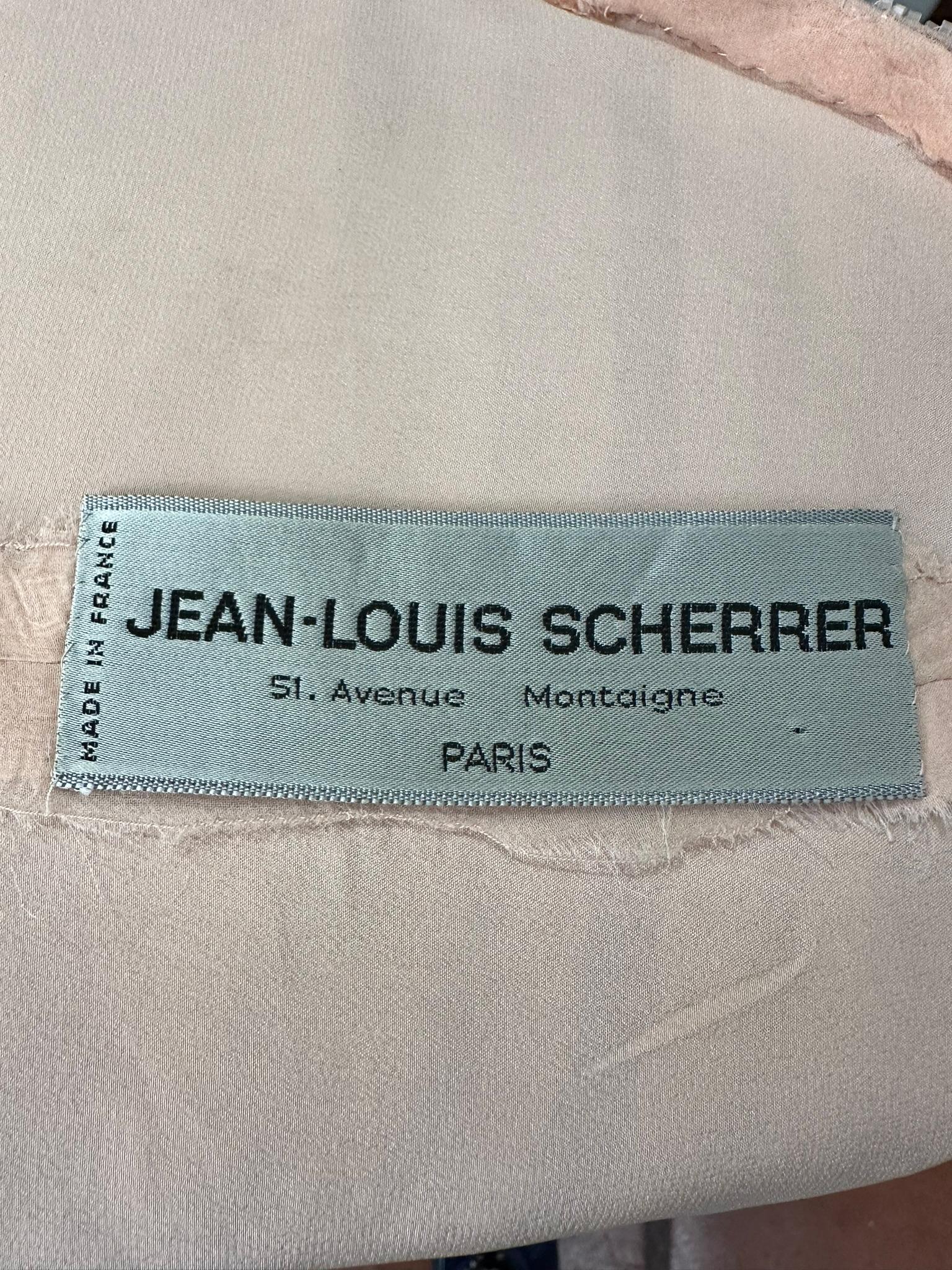 Jean-Louis Scherrer Couture Beaded Pink Silk Halter Neck Evening Dress 1970s For Sale 11