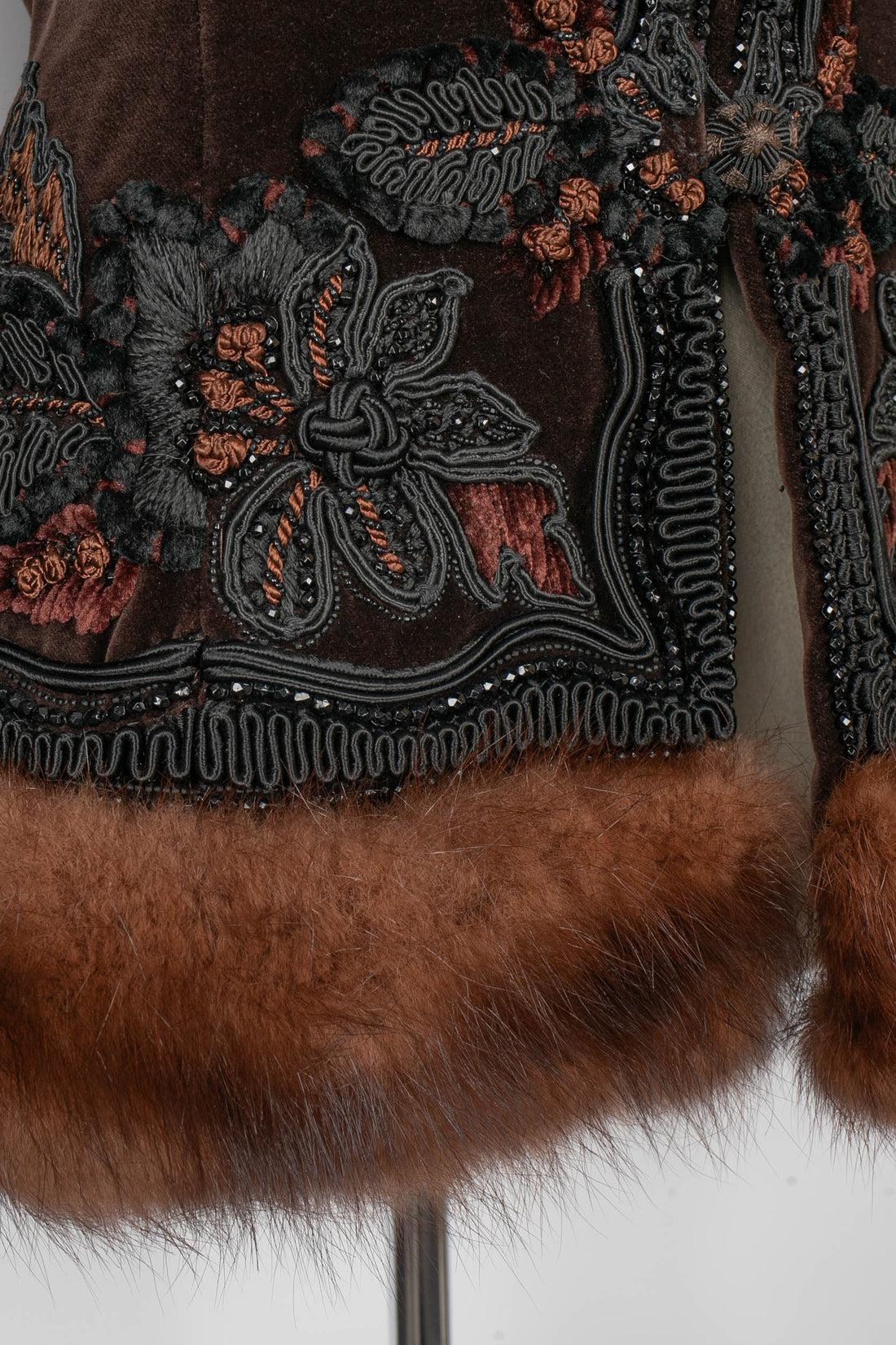 Jean-Louis Scherrer Couture Fur and Velvet Suit 3