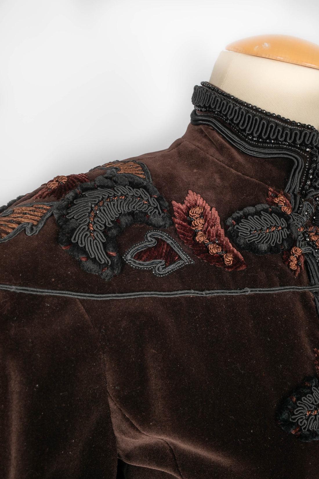 Jean-Louis Scherrer Couture Fur and Velvet Suit 4