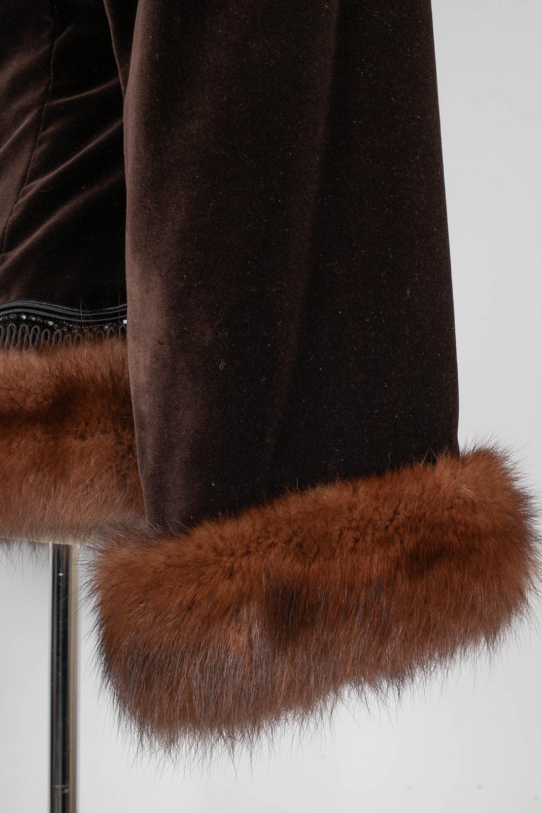 Jean-Louis Scherrer Couture Fur and Velvet Suit 5