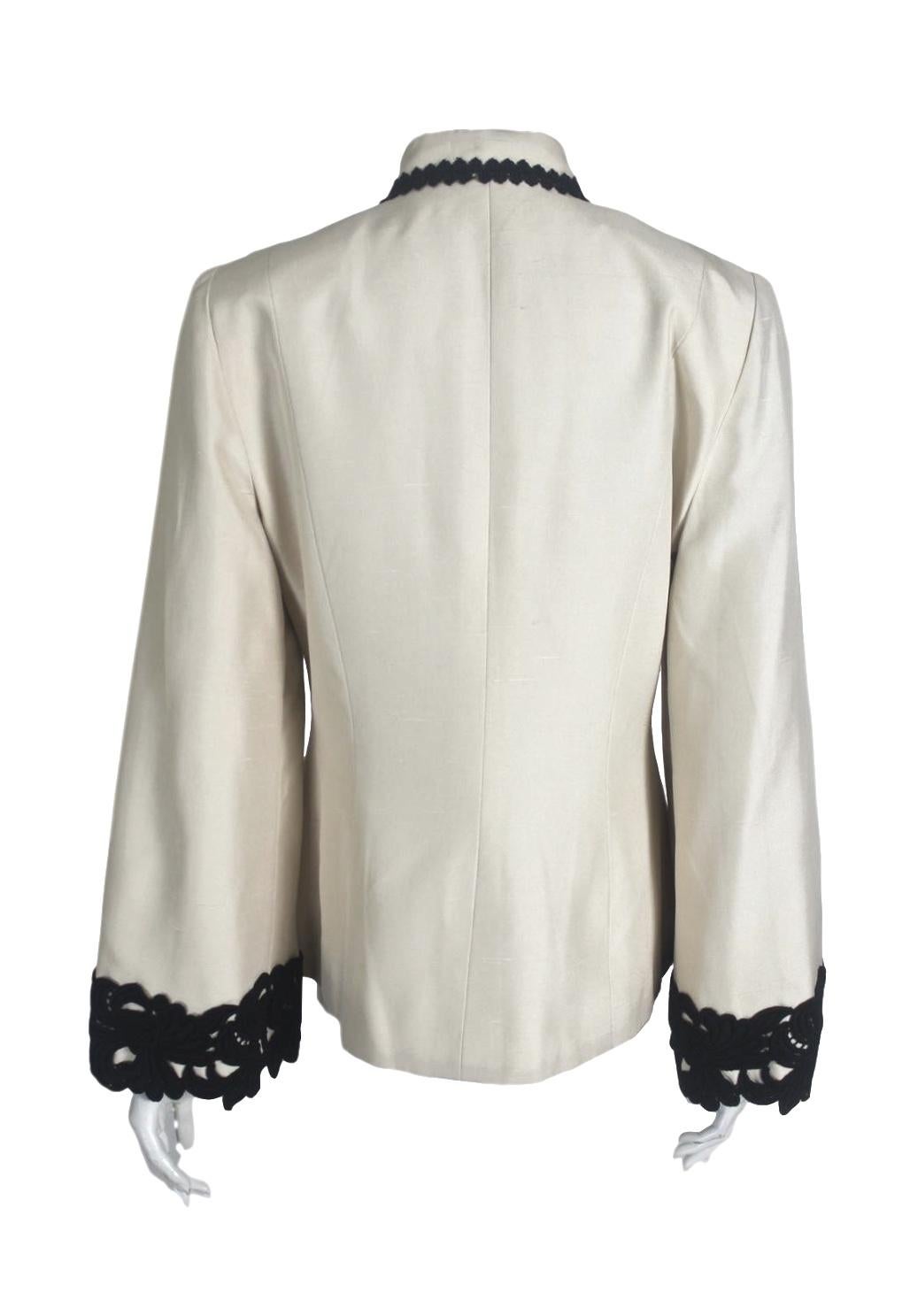 Jean-Louis Scherrer Couture Silk Jacket For Sale 6