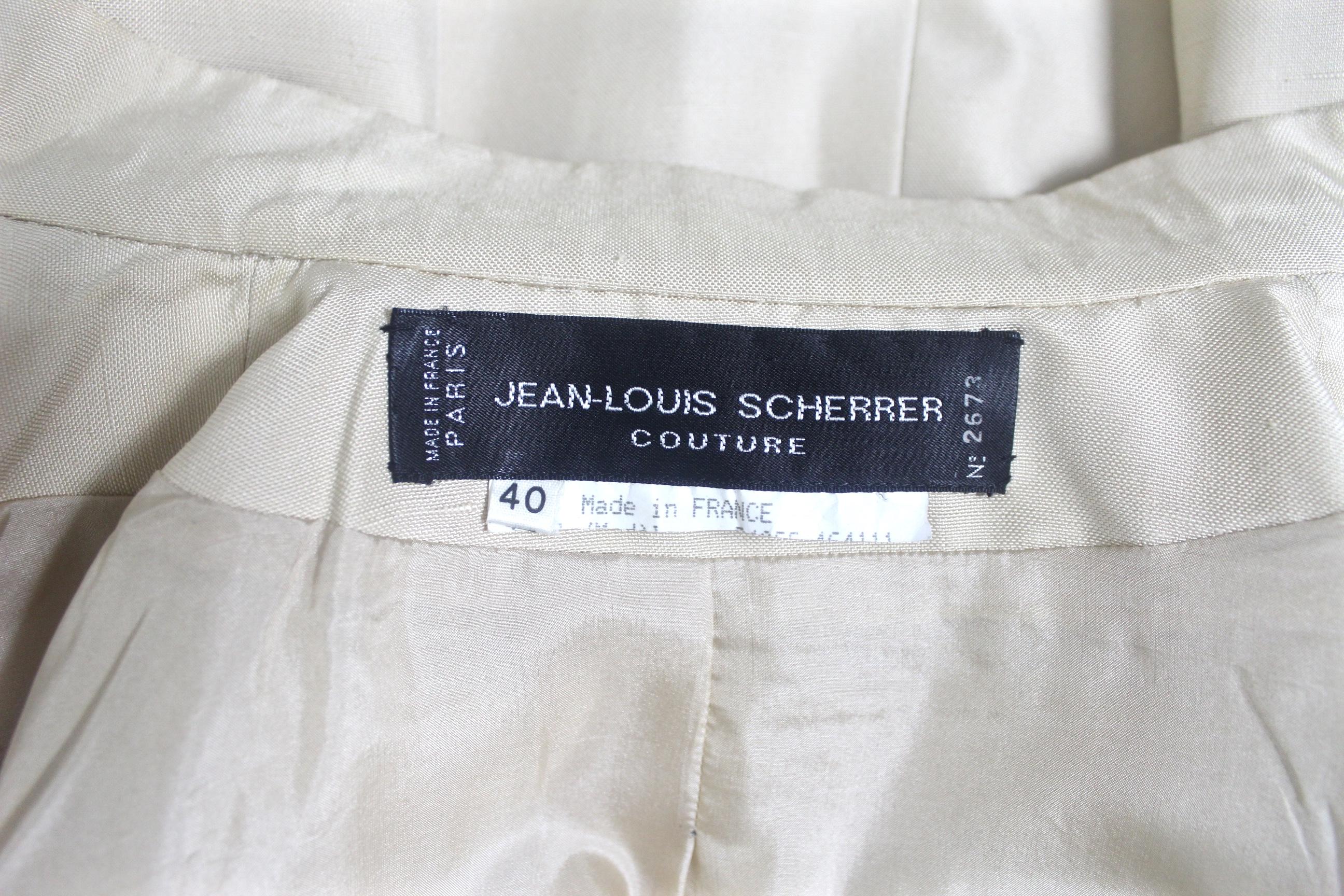 Jean-Louis Scherrer Couture Silk Jacket For Sale 7