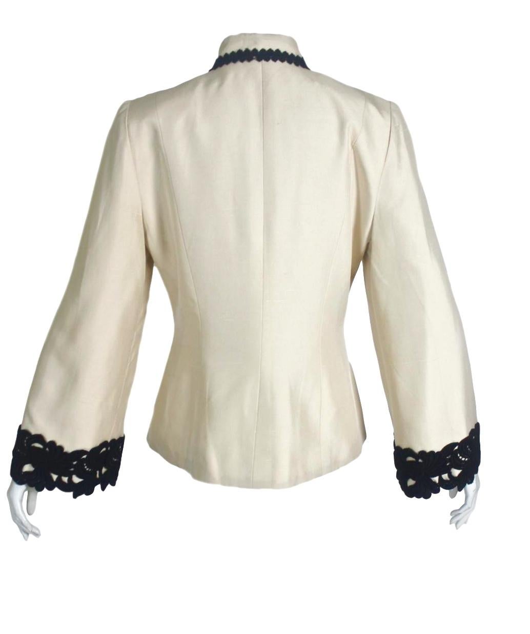 Jean-Louis Scherrer Couture Silk Jacket For Sale 2