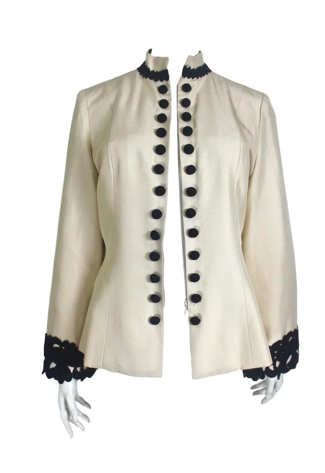 Jean-Louis Scherrer Couture Silk Jacket For Sale 3