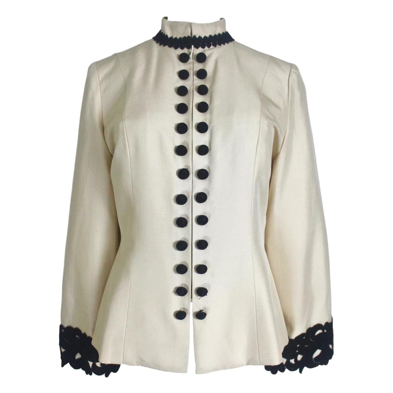Jean-Louis Scherrer Couture Silk Jacket For Sale