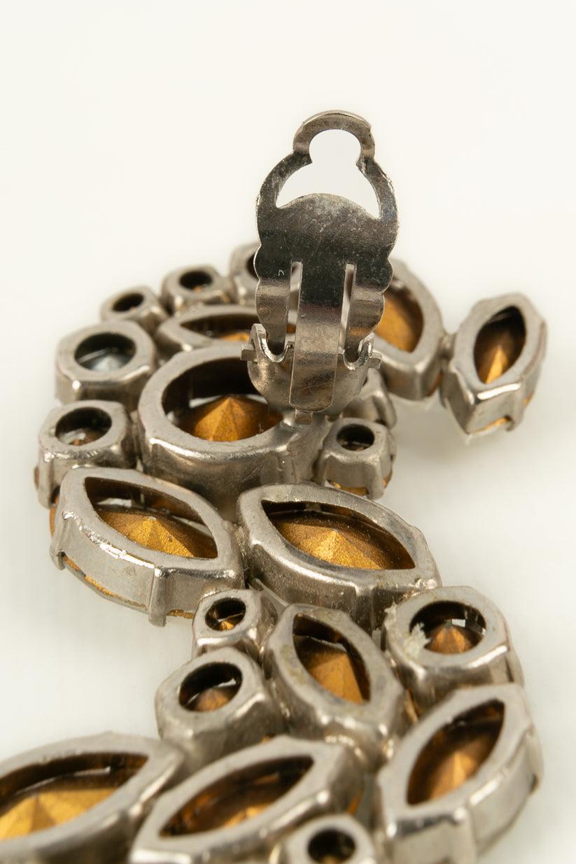 Jean-Louis Scherrer Earring Défilé in Silvery Metal For Sale 1