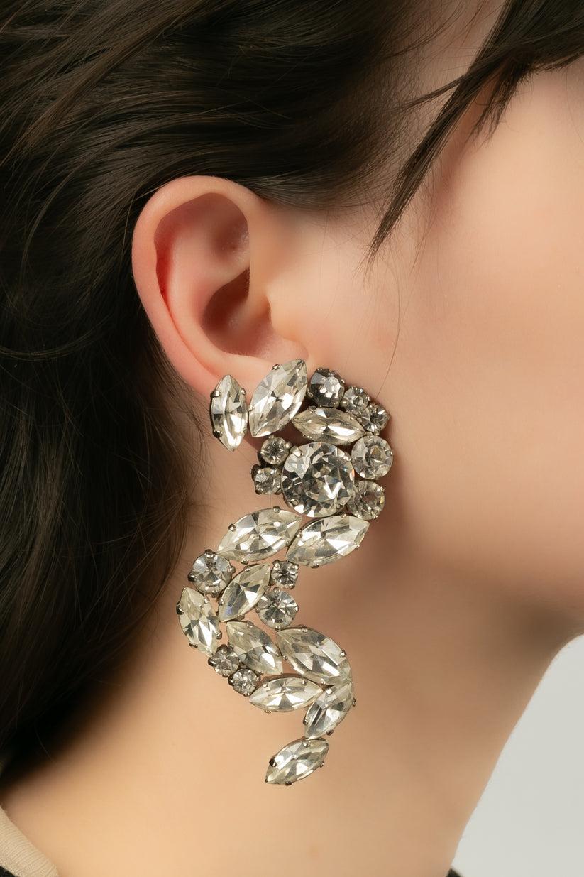 Jean-Louis Scherrer Earring Défilé in Silvery Metal For Sale 2