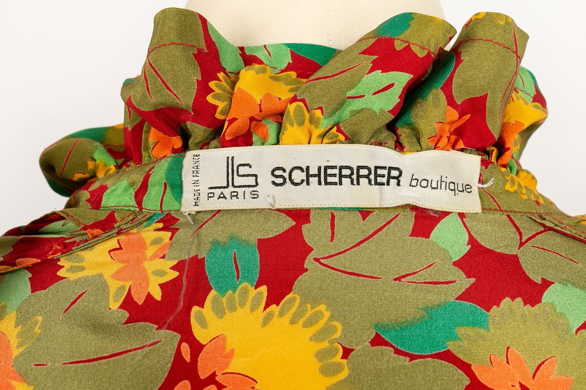Jean-Louis Scherrer Ensemble Set Composed of Shirt and Silk Skirt For Sale 7