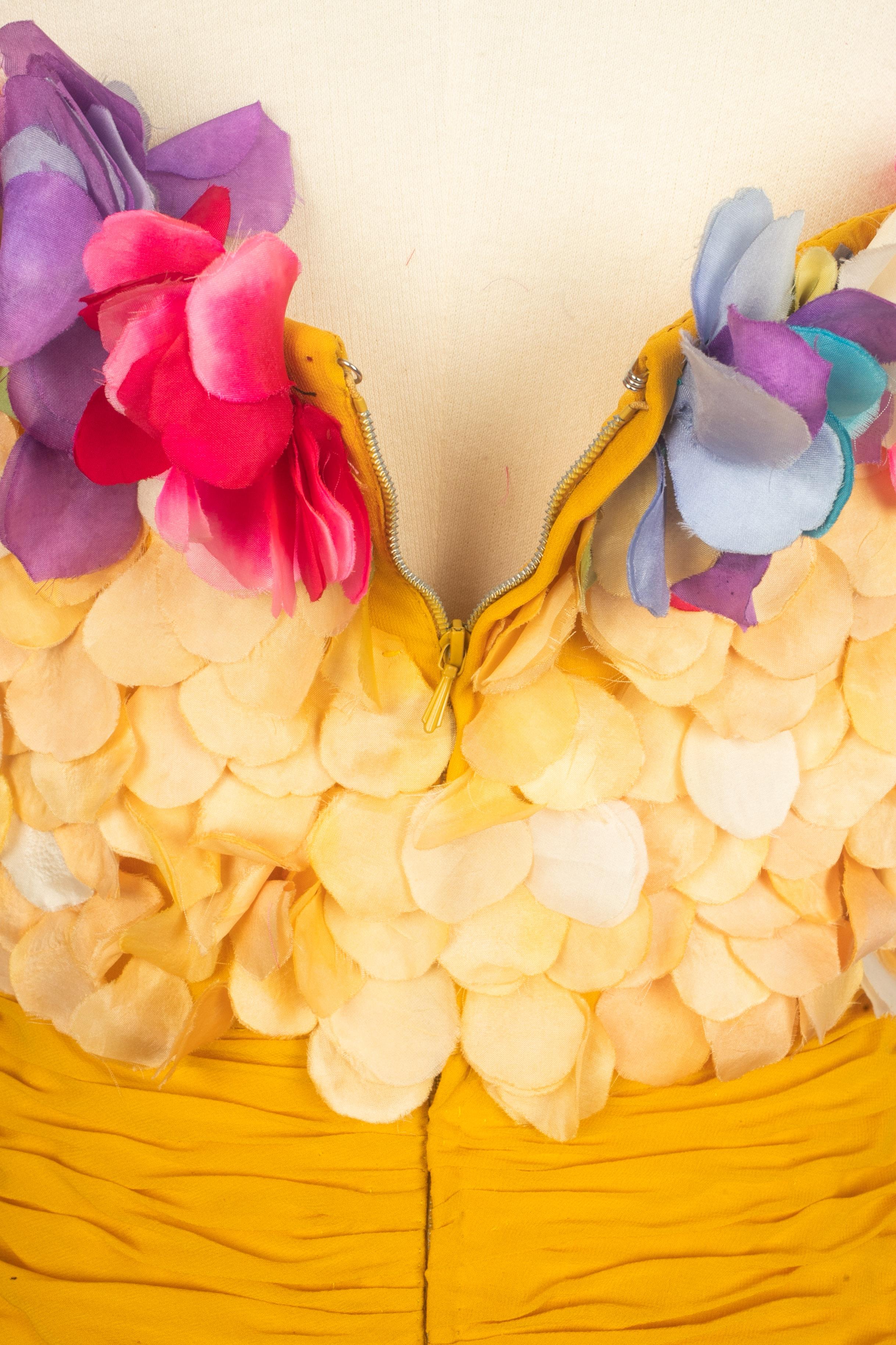 JEAN LOUIS COUTURE robe à fleurs Haute Couture en vente 1