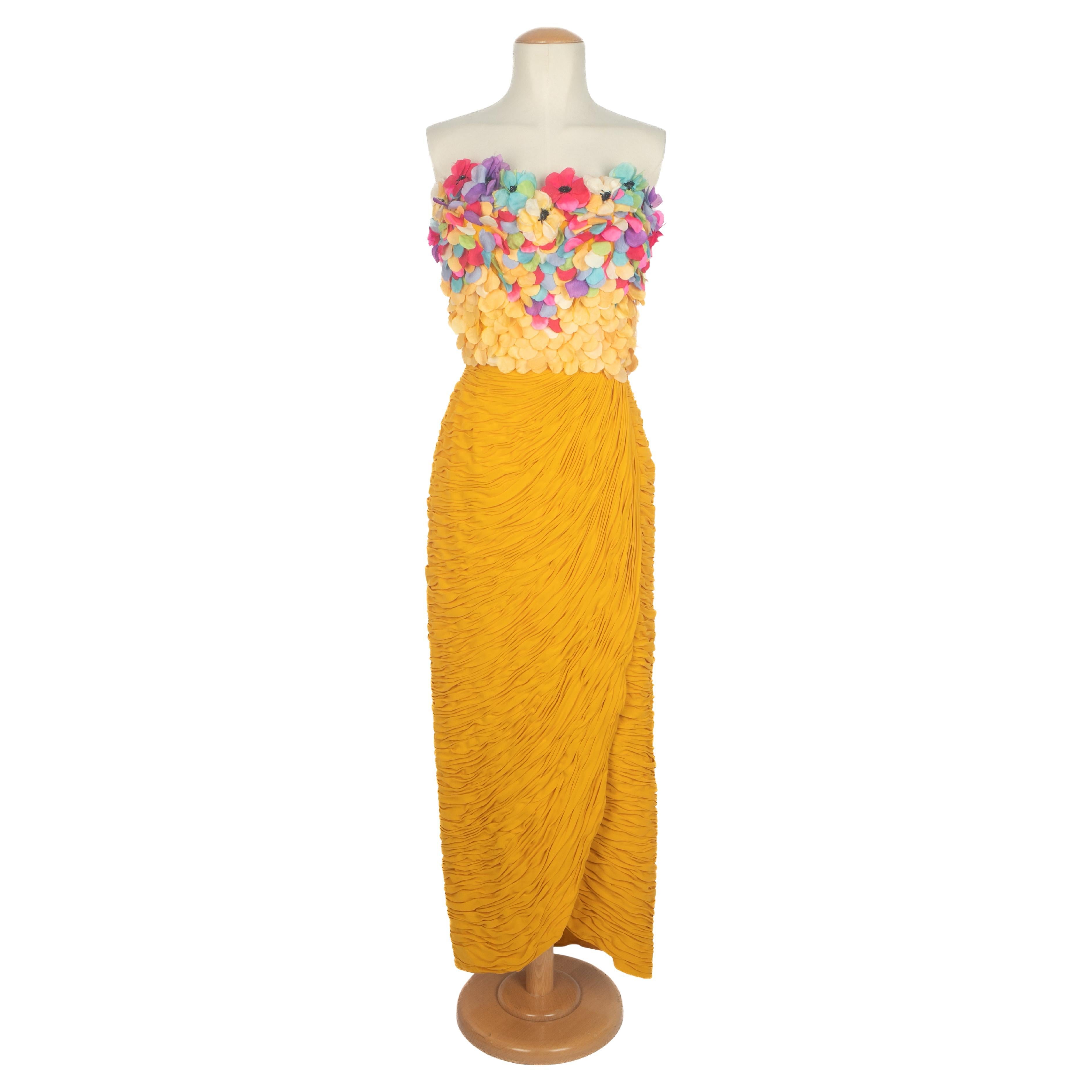 JEAN LOUIS COUTURE robe à fleurs Haute Couture