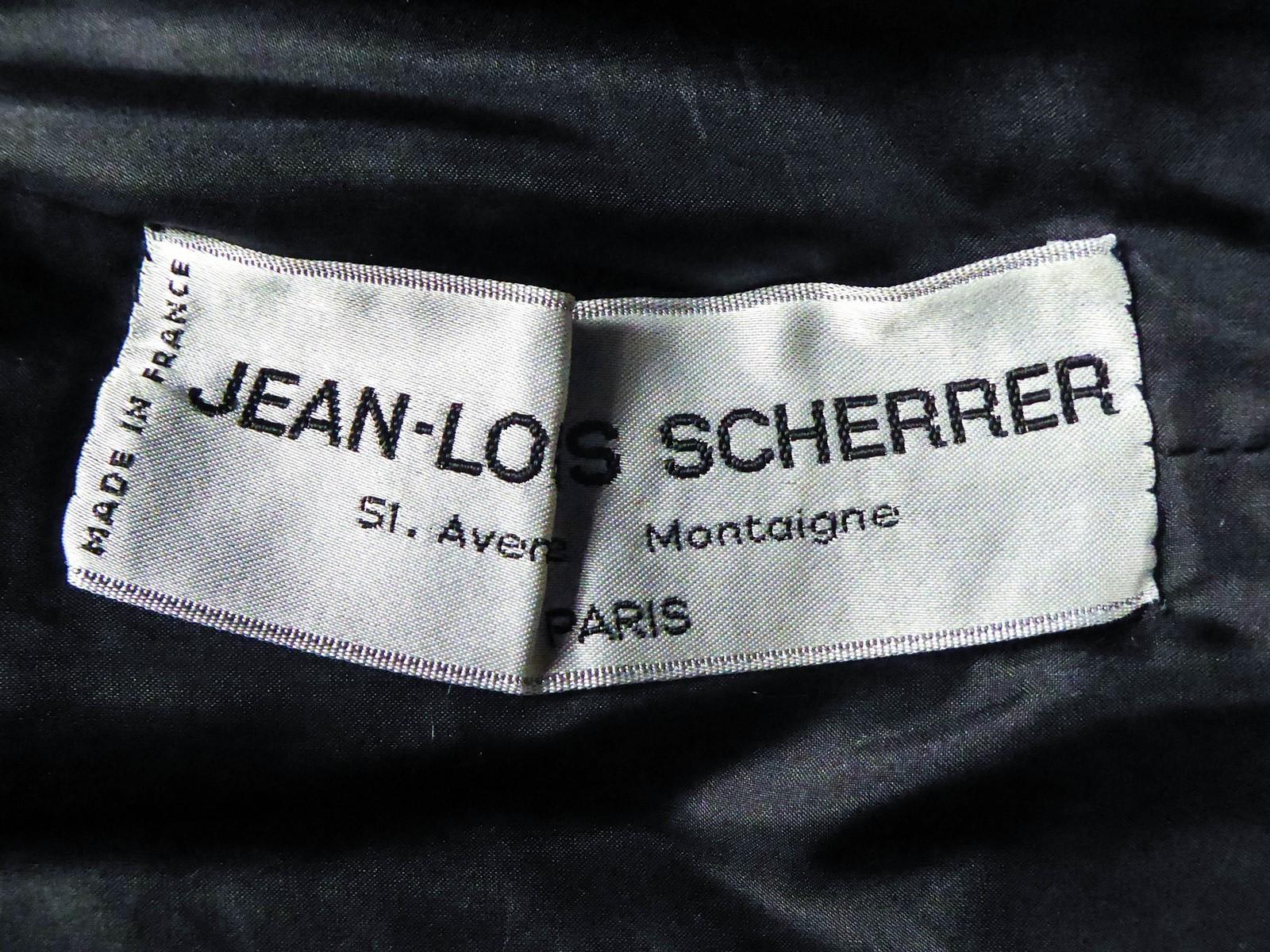 De las mujeres Jean-Louis Scherrer Vestido de terciopelo negro de alta costura francesa Circa 1990 en venta