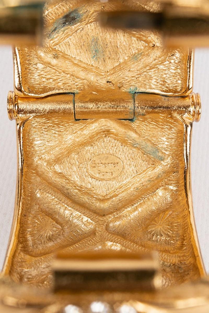 Jean-Louis Scherrer Golden Cuff For Sale 3