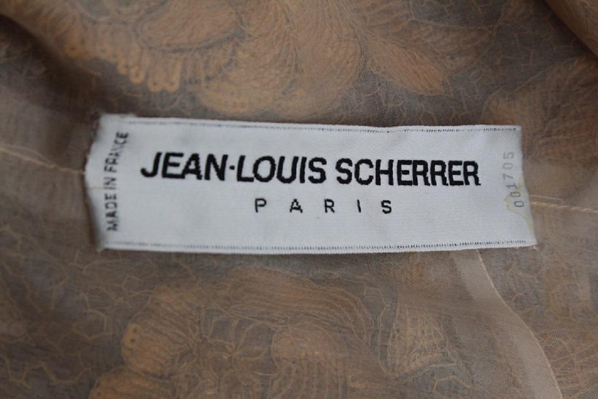Jean-Louis Scherrer Haute Couture Chiffon Top with Sequins For Sale 6