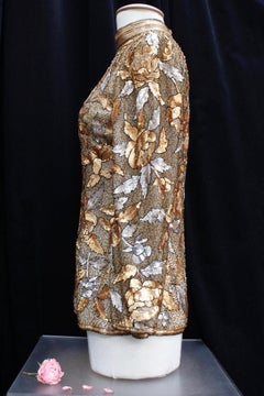 Jean-Louis Scherrer Haute Couture Chiffon Top with Sequins